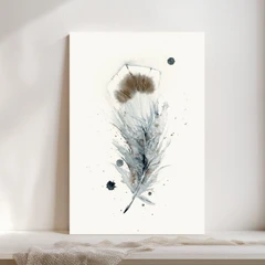 Image of a feather watercolor painting by Shayna Larsen, originals & prints available