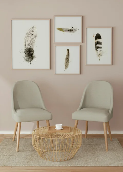 Image of a feather watercolor painting by Shayna Larsen, originals & prints available