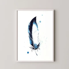 Image of a feather watercolor painting by Shayna Larsen, originals & prints available