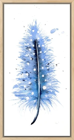 Image of a feather watercolor painting by Shayna Larsen, originals & prints available