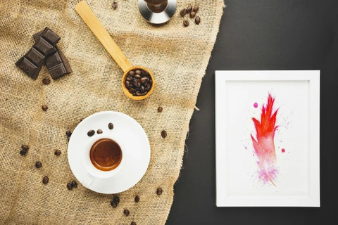 Image of a feather watercolor painting by Shayna Larsen, originals & prints available