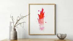 Image of a feather watercolor painting by Shayna Larsen, originals & prints available