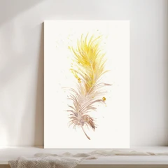 Image of a feather watercolor painting by Shayna Larsen, originals & prints available