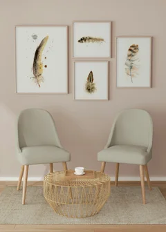 Image of a feather watercolor painting by Shayna Larsen, originals & prints available