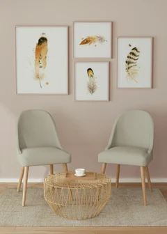 Image of a feather watercolor painting by Shayna Larsen, originals & prints available