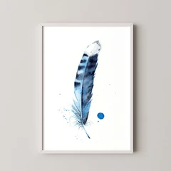 Image of a feather watercolor painting by Shayna Larsen, originals & prints available