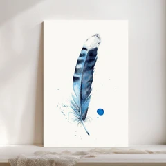 Image of a feather watercolor painting by Shayna Larsen, originals & prints available