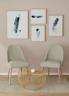 Image of a feather watercolor painting by Shayna Larsen, originals & prints available