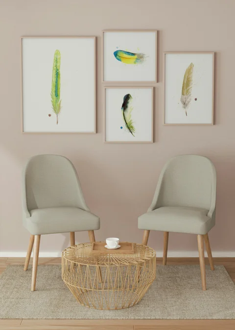 Image of a feather watercolor painting by Shayna Larsen, originals & prints available