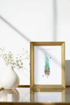 Image of a feather watercolor painting by Shayna Larsen, originals & prints available