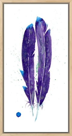Image of a feather watercolor painting by Shayna Larsen, originals & prints available