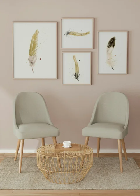 Image of a feather watercolor painting by Shayna Larsen, originals & prints available