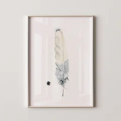 Image of a feather watercolor painting by Shayna Larsen, originals & prints available