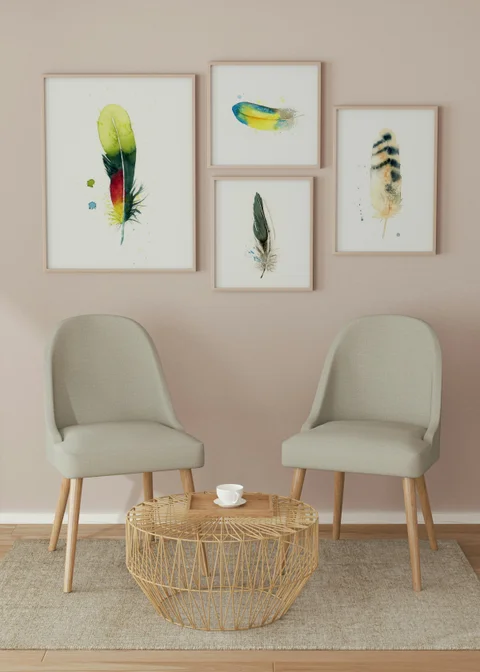 Image of a feather watercolor painting by Shayna Larsen, originals & prints available