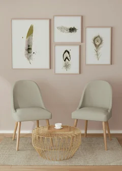 Image of a feather watercolor painting by Shayna Larsen, originals & prints available