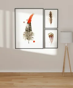 Image of a feather watercolor painting by Shayna Larsen, originals & prints available