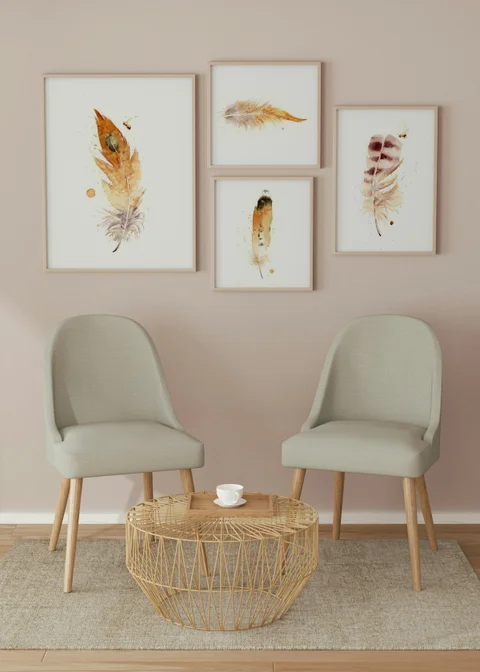 Image of a feather watercolor painting by Shayna Larsen, originals & prints available