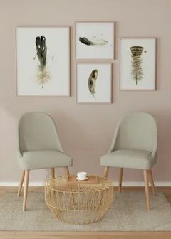 Image of a feather watercolor painting by Shayna Larsen, originals & prints available