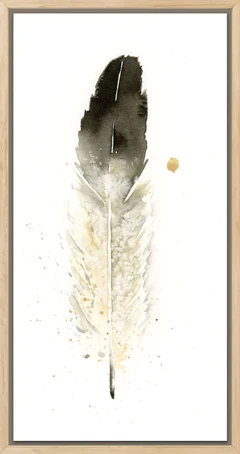 Image of a feather watercolor painting by Shayna Larsen, originals & prints available
