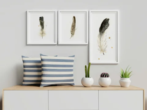 Image of a feather watercolor painting by Shayna Larsen, originals & prints available