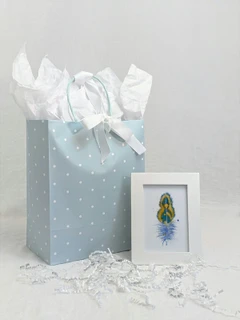 Image of a feather watercolor painting by Shayna Larsen, originals & prints available