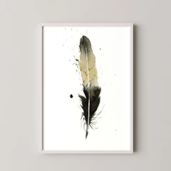 Image of a feather watercolor painting by Shayna Larsen, originals & prints available