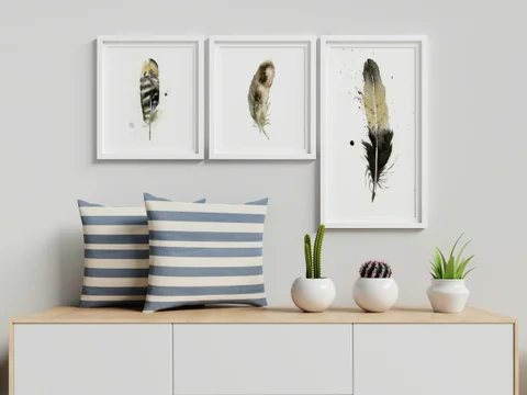 Image of a feather watercolor painting by Shayna Larsen, originals & prints available