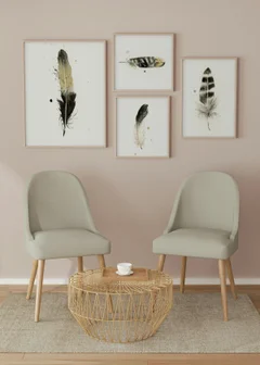 Image of a feather watercolor painting by Shayna Larsen, originals & prints available