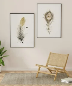 Image of a feather watercolor painting by Shayna Larsen, originals & prints available