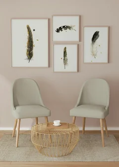 Image of a feather watercolor painting by Shayna Larsen, originals & prints available