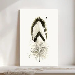 Image of a feather watercolor painting by Shayna Larsen, originals & prints available