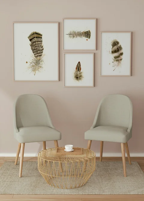 Image of a feather watercolor painting by Shayna Larsen, originals & prints available