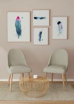 Image of a feather watercolor painting by Shayna Larsen, originals & prints available