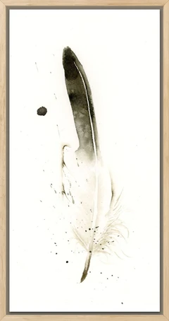 Image of a feather watercolor painting by Shayna Larsen, originals & prints available