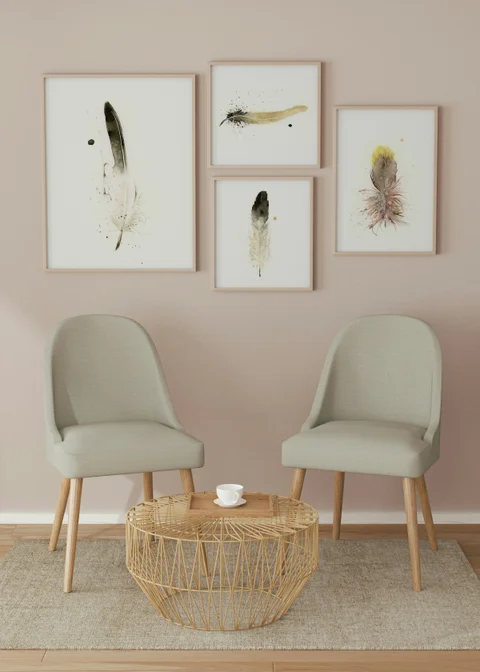 Image of a feather watercolor painting by Shayna Larsen, originals & prints available