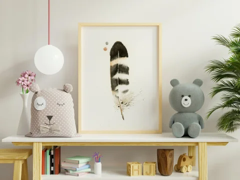 Image of a feather watercolor painting by Shayna Larsen, originals & prints available