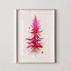 Image of a feather watercolor painting by Shayna Larsen, originals & prints available