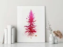 Image of a feather watercolor painting by Shayna Larsen, originals & prints available