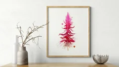 Image of a feather watercolor painting by Shayna Larsen, originals & prints available