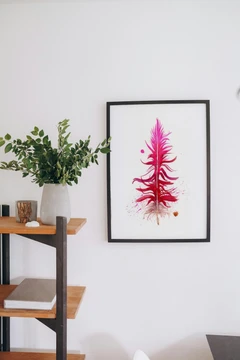 Image of a feather watercolor painting by Shayna Larsen, originals & prints available