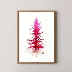 Image of a feather watercolor painting by Shayna Larsen, originals & prints available