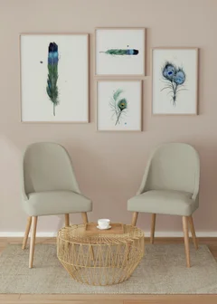 Image of a feather watercolor painting by Shayna Larsen, originals & prints available