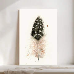 Image of a feather watercolor painting by Shayna Larsen, originals & prints available