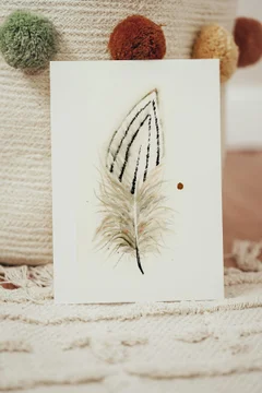 Image of a feather watercolor painting by Shayna Larsen, originals & prints available