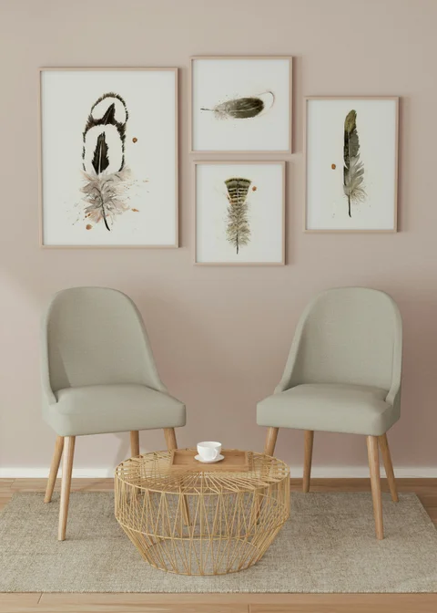 Image of a feather watercolor painting by Shayna Larsen, originals & prints available