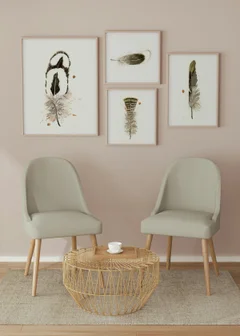 Image of a feather watercolor painting by Shayna Larsen, originals & prints available