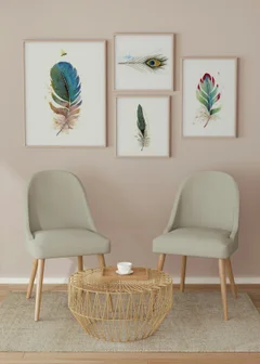 Image of a feather watercolor painting by Shayna Larsen, originals & prints available