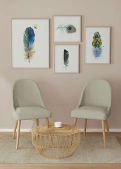 Image of a feather watercolor painting by Shayna Larsen, originals & prints available