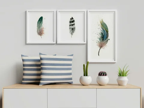 Image of a feather watercolor painting by Shayna Larsen, originals & prints available