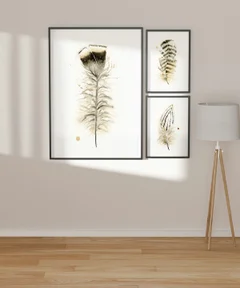 Image of a feather watercolor painting by Shayna Larsen, originals & prints available